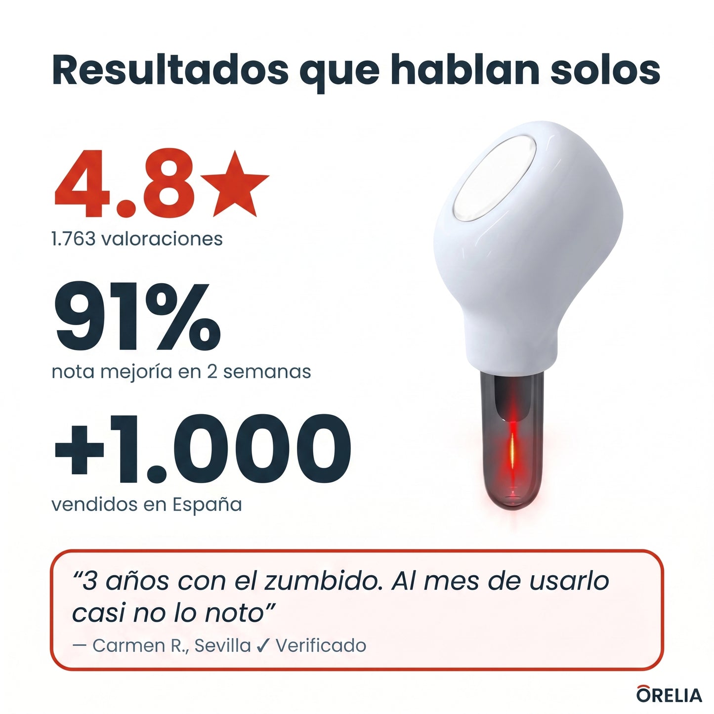 Auricular de Luz roja terapéutico